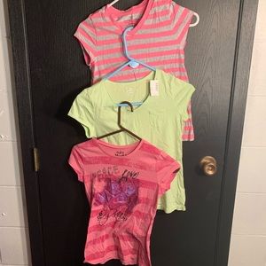 Three shirt set short sleeve kids